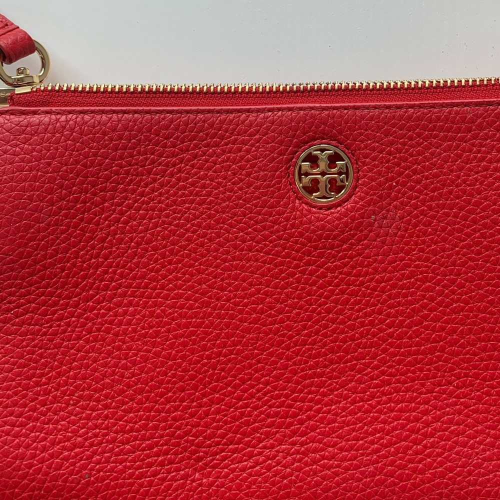 Tory Burch Everly Leather Red Mini Crossbody Bag Gem